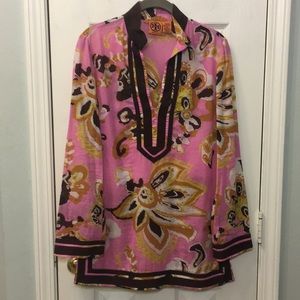 Tory Burch pink tunic size 6- read description